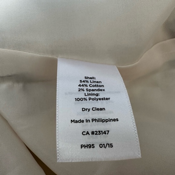 Talbots linen brown and cream floral A-line skirt size 10 - Picture 6 of 6